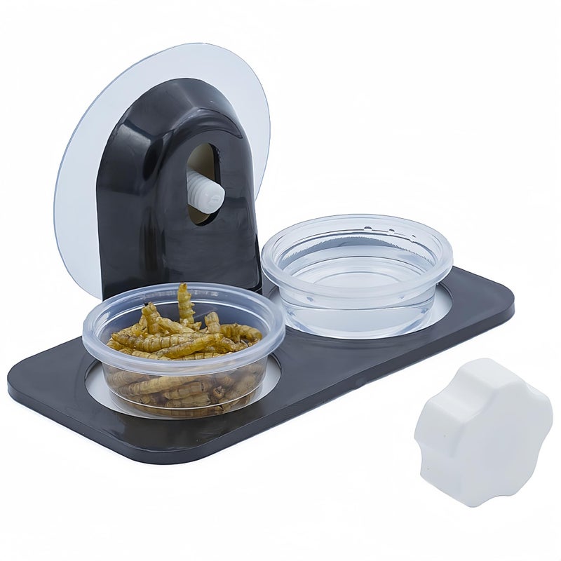 MRTIOO Crested Gecko Feeding Ledge [Non-Suction Cup], with 30 pcs 0.5oz Food Cups, Reptile Food Bowls and Water Dish for Lizard Or Other Small Pet Amphibian Feeder Ledge Accessories Supplies - Image 3